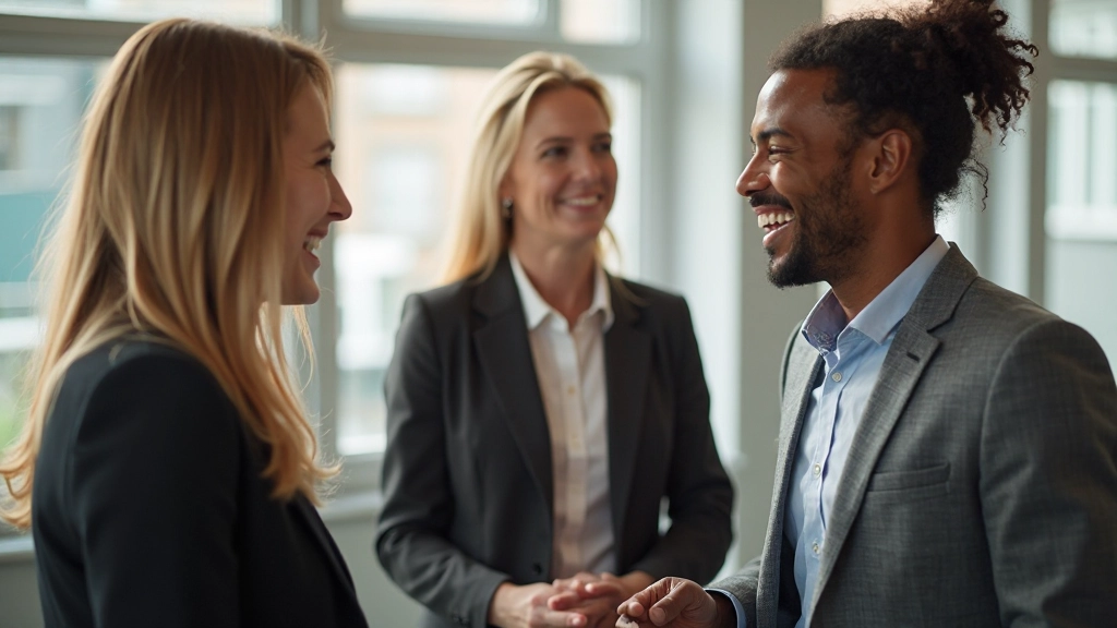 Diverse team toont samenwerking, vertrouwen en positieve relaties in werkgever omgeving